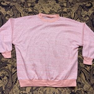 Vtg 90s Acrylic Red Pink Blank Pullover Sweater Womens Size L